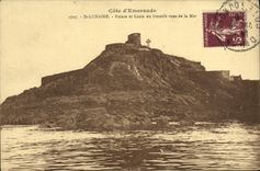 CPA St Lunaire Pointe et Croix du Decolle vues de la Mer