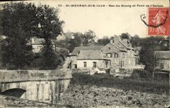 CPA St Medard sur llle Bas du Bourg et Pont de l Ecluse