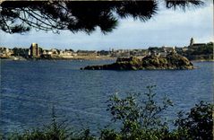 MODERN CARD St Servan ISCED Corsair View and the rock of Bizeux