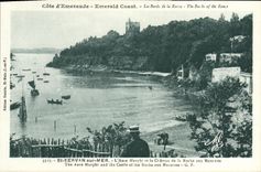 VINTAGE POSTCARD St Servan on Sea L handle murphi and the castle of the rock to the gulls