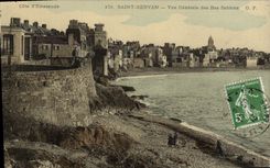 VINTAGE POSTCARD Holy Servan View of Low Fine sands