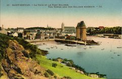 VINTAGE POSTCARD Holy Servan the Tower and the Solidor Port