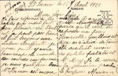 POSTAL Servan santo de la VENDIMIA la torre y el puerto de Solidor