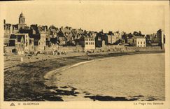 VINTAGE POSTCARD St Servan the Beach of Fine sands