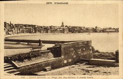 CPA Saint Servan Plage des Bas Sablons a maree haute