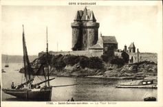 VINTAGE POSTCARD Holy Servan on Sea the Tower Solidor Boat of sin