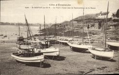CPA St Servan sur Mer Le Port a basse mer et Embouchure de la Rance Bateaux