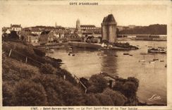 CPA Saint Servan sur Mer Le Port Saint Pere et la Tour Solidor