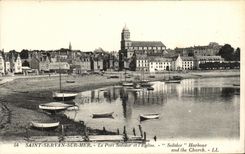 VINTAGE POSTCARD Holy Servan on Sea the Solidor Port and L Church