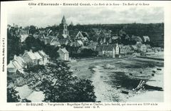 Iglesia y campana torre de la opinion del St Suliac de la POSTAL de la VENDIMIA
