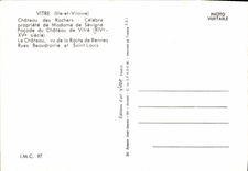 MODERN CARD Vitre Castle of the Rocks Celebrates property of Madam de Sevigne