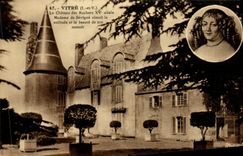 VINTAGE POSTCARD Pane the Castle of the Rocks Madam de Sevigne