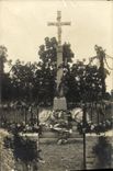 CARTE PHOTO Vitre Christ en croix Tombe 