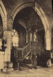 VINTAGE POSTCARD Pane Church Notre Dame interior Pulpit