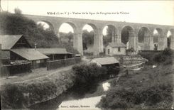 VINTAGE POSTCARD Viadue Pane of the Line of Ferns On Unpleasant the Laundrette