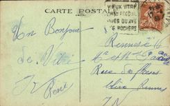 Cristal de la POSTAL de la VENDIMIA el castillo de los duques de Tremoille