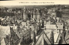 CPA Vitre Le Chateau Vu de L Eglise Notre Dame