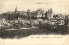 CPA Vitre Vue Generale de la Ville et du Chateau
