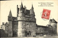 Cristal Chatelet de la POSTAL de la VENDIMIA y la torre de los archivos