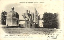 Castillo de Vitre de la POSTAL de la VENDIMIA de los esmaltes de las rocas