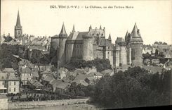 Cristal de la POSTAL de la VENDIMIA el castillo visto de los Hillocks negros