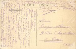 Cristal de la POSTAL de la VENDIMIA el castillo visto del camino de Rennes