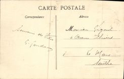 Cristal Chatelet de la POSTAL de la VENDIMIA y la torre St Laurent con el claro de luna