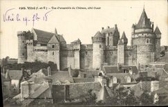 Cristal de la POSTAL de la VENDIMIA la vista D junto de la costa oeste del castillo