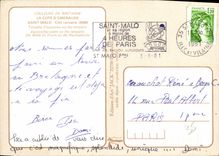 CPM Saint Malo Cite Corsaire Tempete d equinoxe sur les remparts