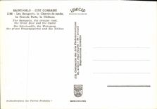 MODERN CARD Holy Malo walls the covered way the large door the castle