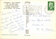 MODERN CARD Holy Malo ISCED Corsair the large door and the basin of the yachts the castle Carries St Vincent