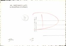 MODERN CARD Holy Malo the Large Gate and the Basins Boats