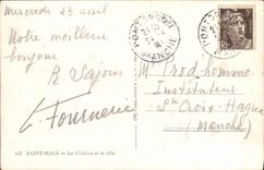 CPM St Malo Le Chateau et la Ville