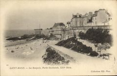 VINTAGE POSTCARD St Malo the Walls Western part