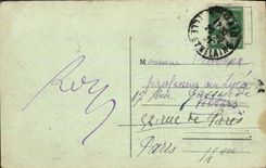 VINTAGE POSTCARD St Malo the Tomb of Chateaubriant one day of storm