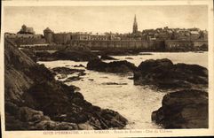 VINTAGE POSTCARD Saint Malo Etude of rocks Dimensions castle
