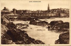 VINTAGE POSTCARD Holy Malo View of the City