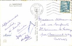 MODERN CARD St Malo Porie Holy Vincent