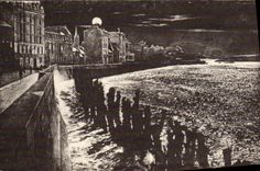 VINTAGE POSTCARD St Malo Effect the Moon