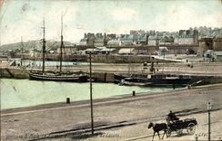 VINTAGE POSTCARD St Malo the wet dock Seen from casino