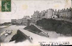 VINTAGE POSTCARD St Malo Walls and Bidouane turn