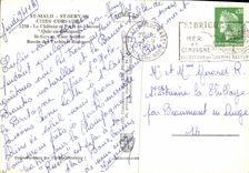 MODERN CARD Saint Malo St Servan quotes corsair the castle and carries St Vincent Quic in Broigne