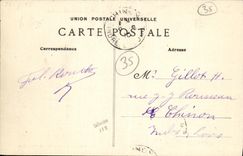 VINTAGE POSTCARD Holy Malo Outgoing Destroyer of the Port Boat