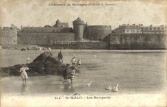 CPA St Malo Les Remparts Enfants