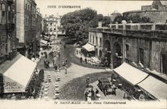 VINTAGE POSTCARD St Malo the Beach Chateaubriant
