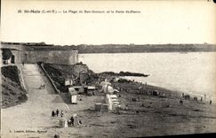 CPA St Malo La Plage de Bon Secours et la Porte St Pierre