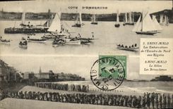 CPA St Malo Le Sillon Les Brises Lames Les embarcations de l escadre du Nord aux Regates