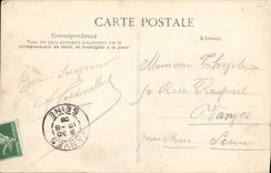 VINTAGE POSTCARD Holy Malo walls the Mole with far dinard Boats