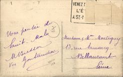 VINTAGE POSTCARD Holy Malo the Cross Of the Furrow the Strong National Sinners