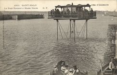 CPA Saint Malo Le Pont Roulant a Maree Haute